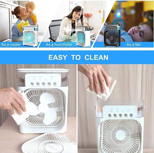 Mini Air Cooling Fan Portable Fan Copper Motor High Power Support Strong Airflow Large Size Cooling