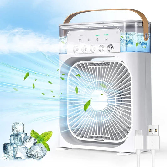Mini Air Cooling Fan Portable Fan Copper Motor High Power Support Strong Airflow Large Size Cooling
